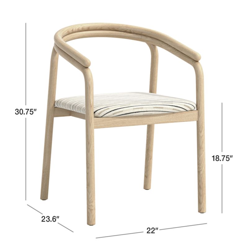 Redonda Wood Upholstered Dining Chair
