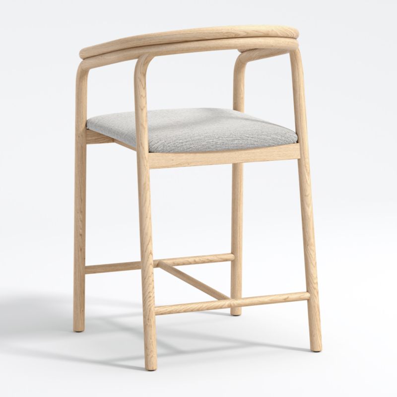 Redonda Wood Upholstered Counter Stool