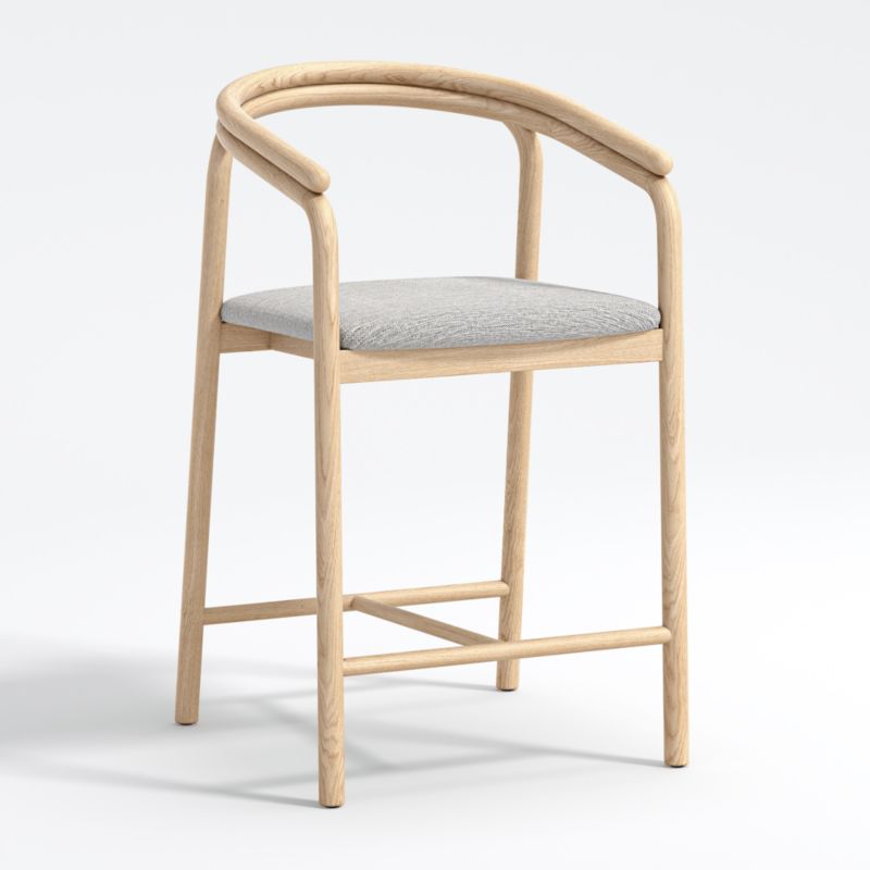 Redonda Wood Upholstered Counter Stool