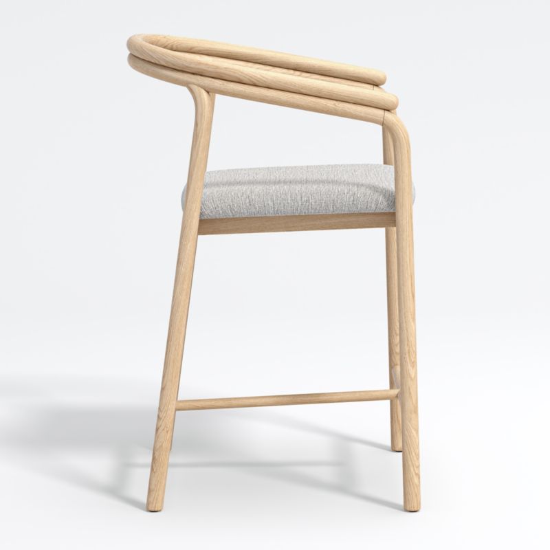 Redonda Wood Upholstered Counter Stool