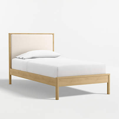 Redondo Natural Wood and Upholstered Kids Twin Bed