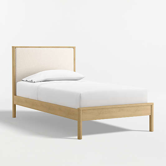 Redondo Natural Wood and Upholstered Kids Twin Bed