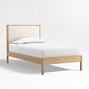 Redondo Natural Wood and Upholstered Kids Twin Bed