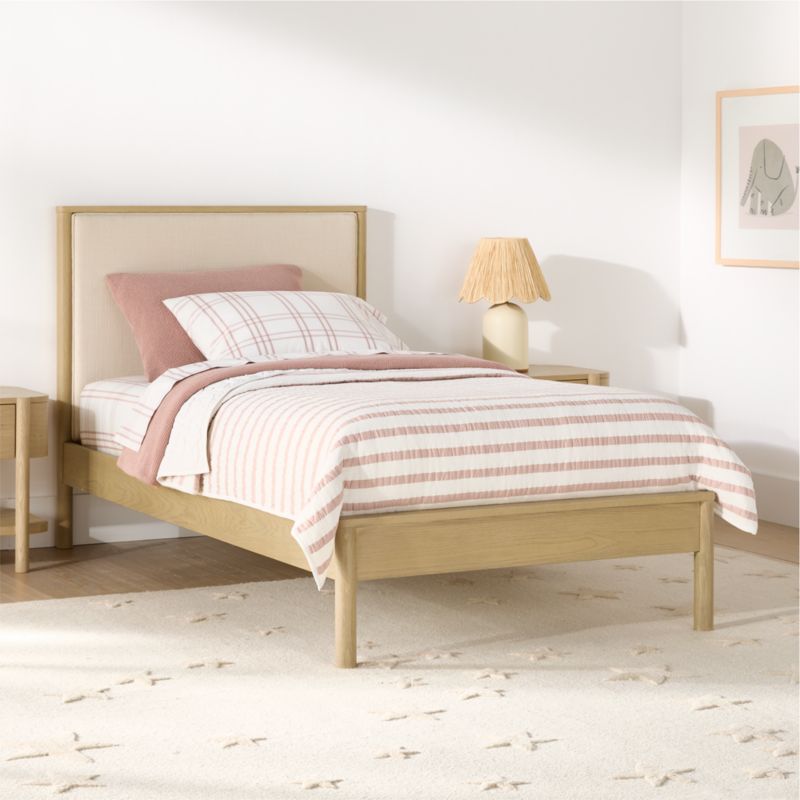 Redondo Natural Wood and Upholstered Kids Twin Bed - image 2 of 11