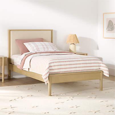 Redondo Natural Wood and Upholstered Kids Twin Bed