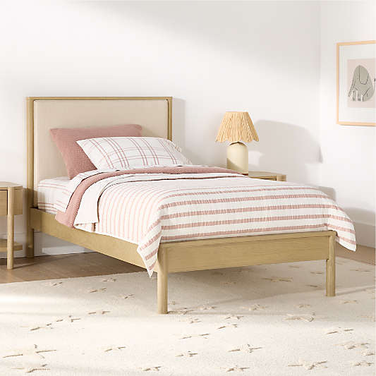 Redondo Natural Wood and Upholstered Kids Twin Bed