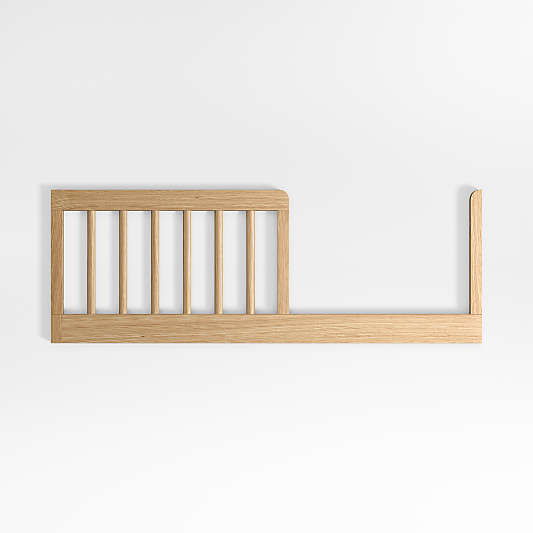 Redondo Upholstered Wood Baby Crib with Toddler Bed Rail