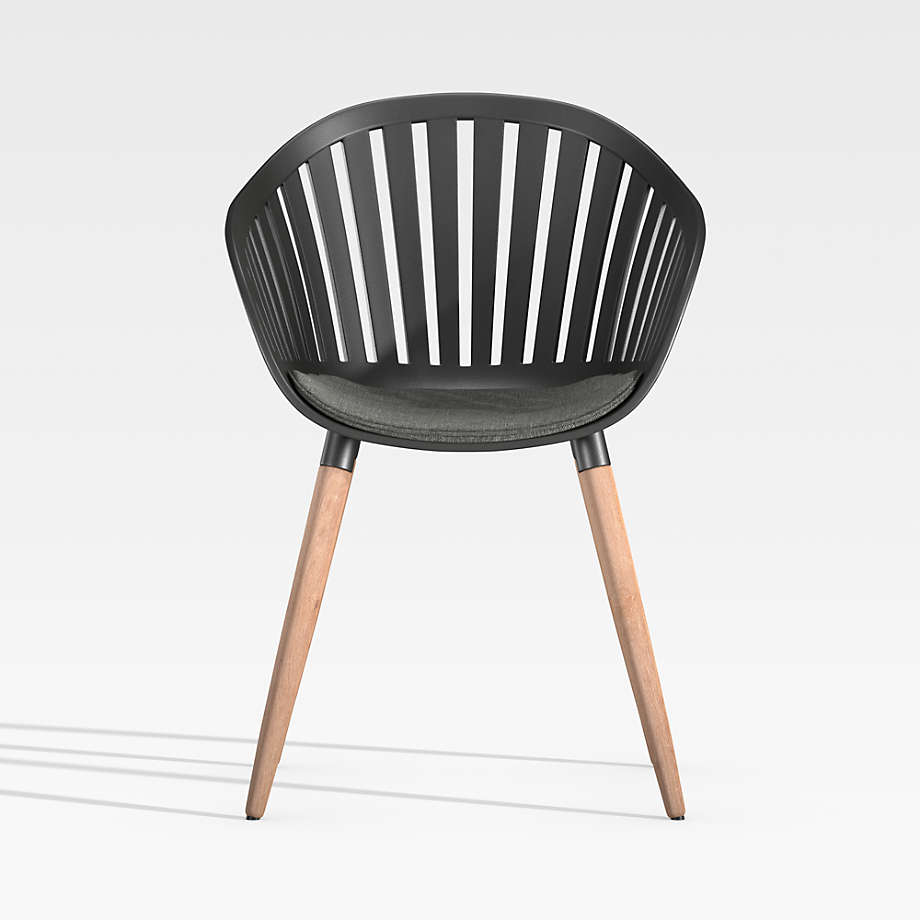 Reel Black Outdoor Dining Chair Crate & Barrel Canada