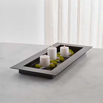 View Reflection 32" Black Metal Centerpiece details
