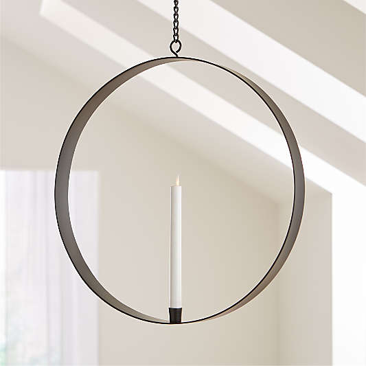 Reflection Metal Circle Hanging Taper Holder