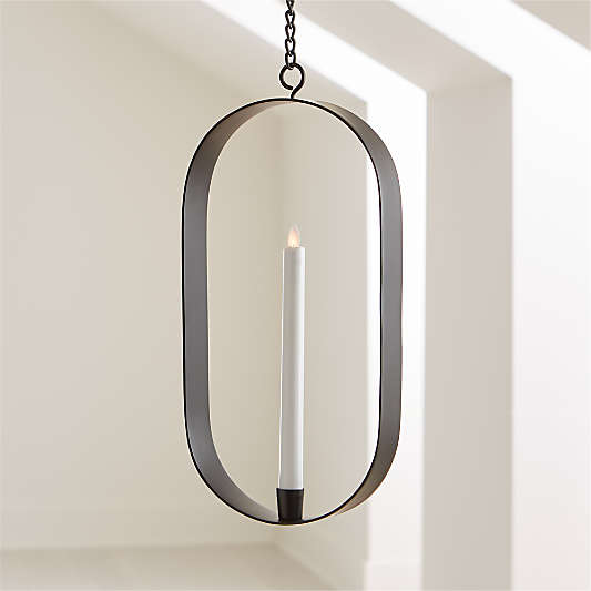 Reflection Metal Oval Hanging Taper Holder