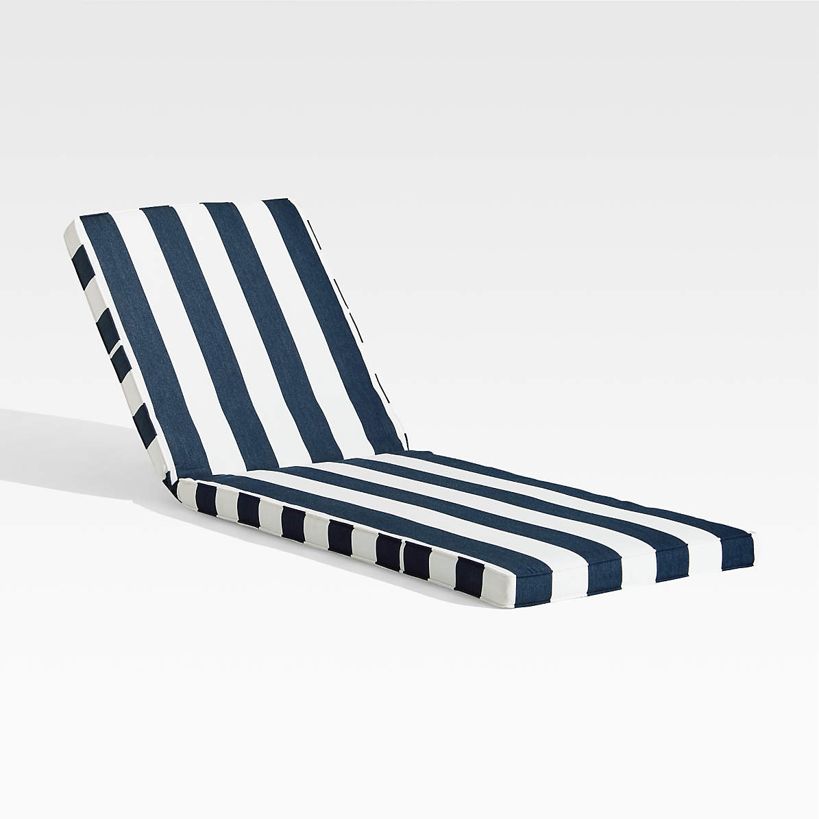 Regatta Navy Cabana Stripe Sunbrella, Sunbrella Lounge Chair Cushions Navy