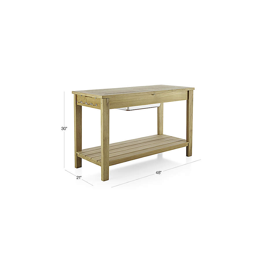 Mesa Redonda Plegable Regatta CRATE & BARREL