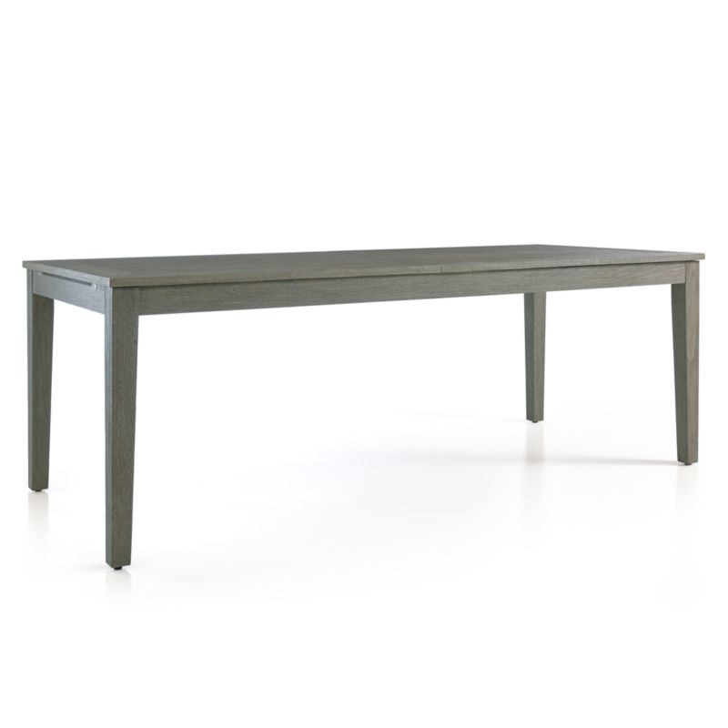 Regatta 84"-108" Weathered Grey Solid Teak Wood Extension Outdoor Dining Table