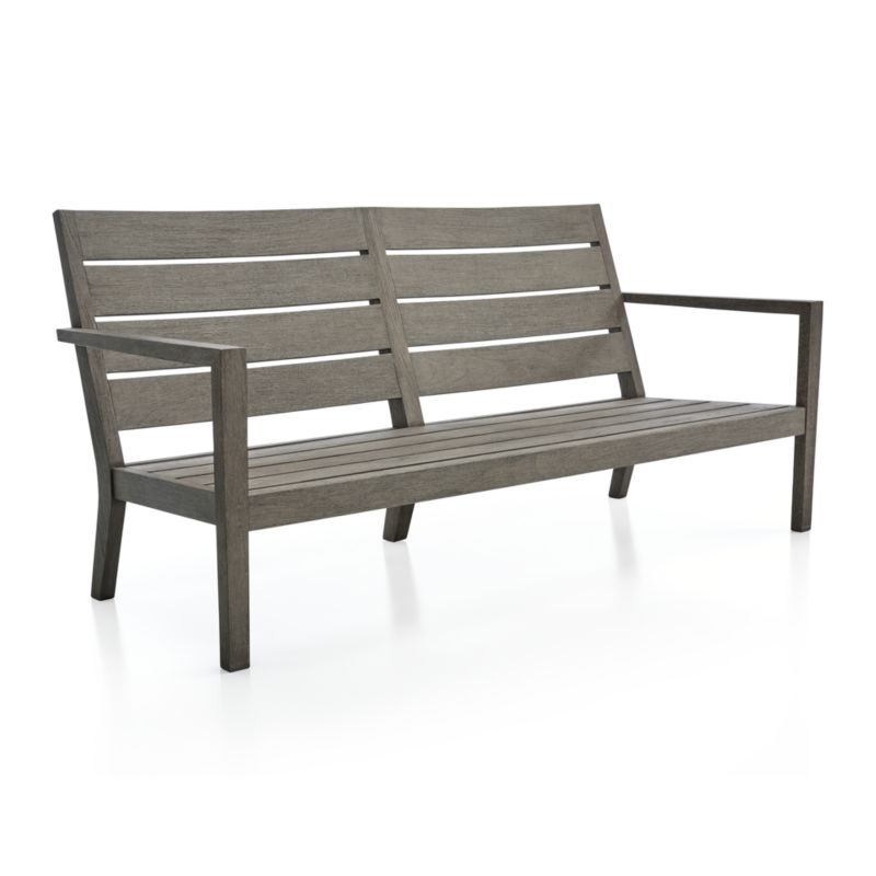 Regatta Grey Wash Teak Wood Outdoor Sofa