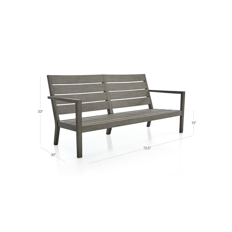 Regatta Grey Wash Teak Wood Outdoor Sofa