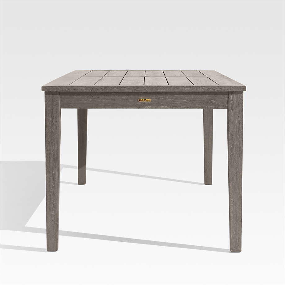Grey teak clearance outdoor dining table