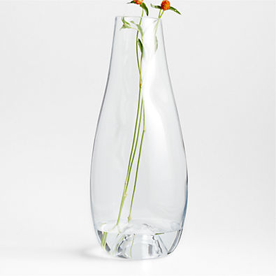 View Regen Clear Blown Glass Vase 21" details