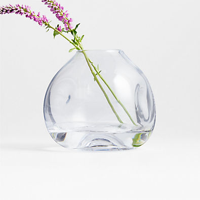 View Regen Clear Blown Glass Vase 5" details