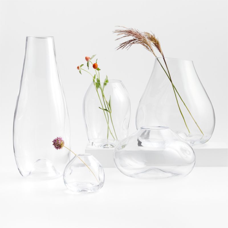 Regen Clear Blown Glass Vases Crate & Barrel Canada