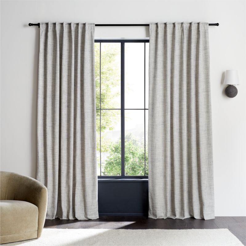 Reid Blue Recycled Fiber Blackout Window Curtain Panel 52"x84" - image 0 of 7