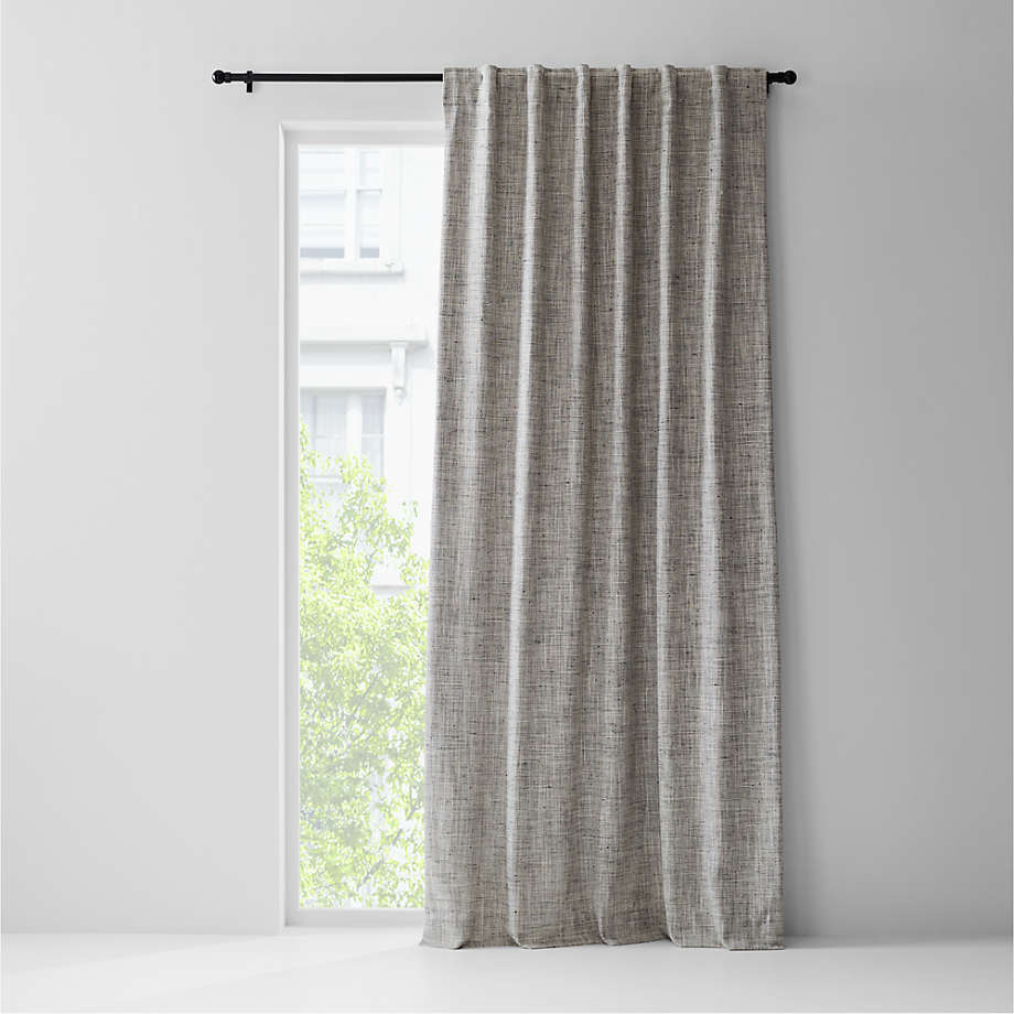 Reid Pebble Grey Blackout Window Curtain Panel 52"x84" Crate & Barrel