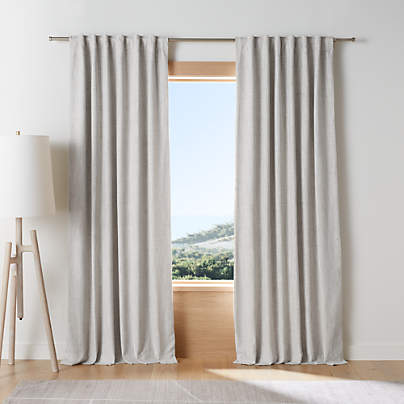 Reid Warm Beige Recycled Fiber Blackout Window Curtain Panel 52"x96"