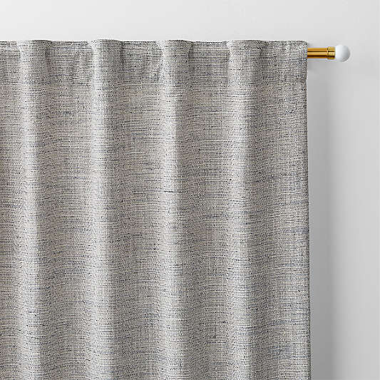 Reid Blue Recycled Fiber Blackout Window Curtain Panel 52"x96"