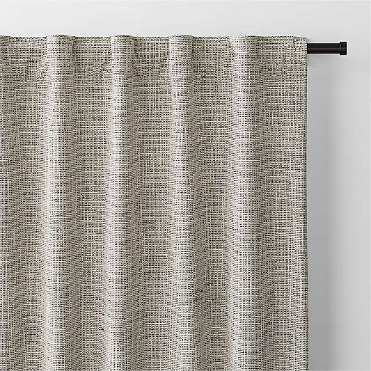 Reid Pebble Grey Recycled Fiber Blackout Window Curtain Panel 52"x120"