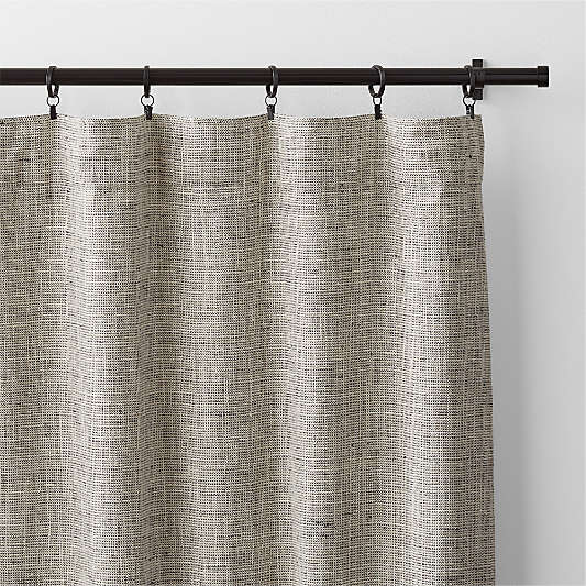 Reid Pebble Grey Recycled Fiber Window Curtain Panel 52"x84"