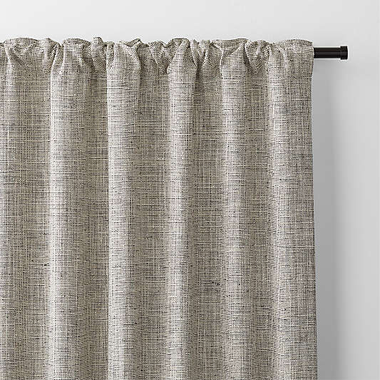 Reid Pebble Grey Recycled Fiber Window Curtain Panel 52"x96"