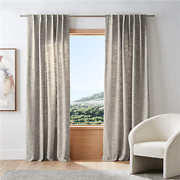 Storm Grey Cotton Velvet Window Curtain Panel with Lining 48x120 +  Reviews