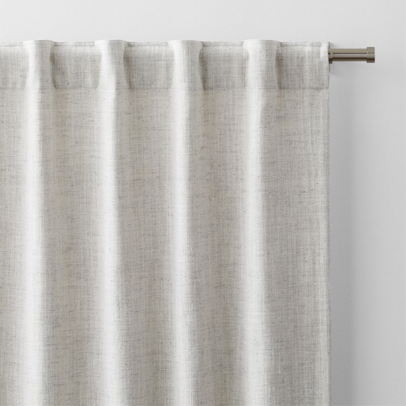 Reid Warm Beige Recycled Fiber Blackout Window Curtain Panel 52"x120" - image 3 of 7