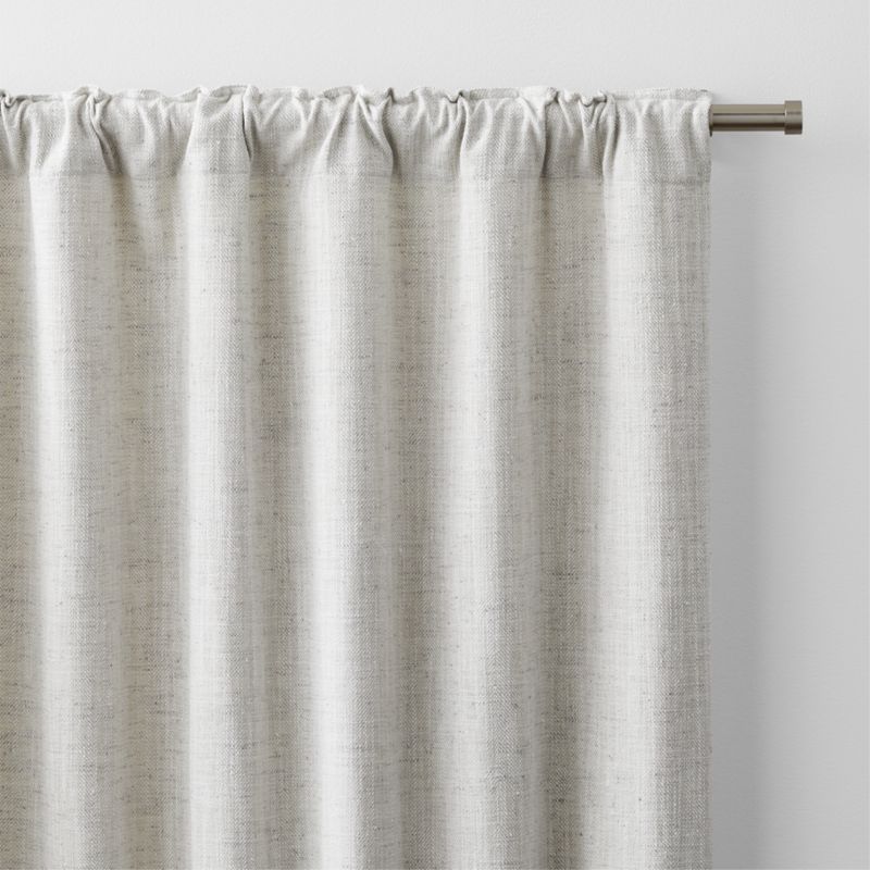 Reid Warm Beige Recycled Fiber Blackout Window Curtain Panel 52"x120" - image 4 of 7