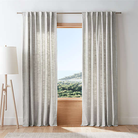 Reid Warm Beige Cotton Window Curtain Panel