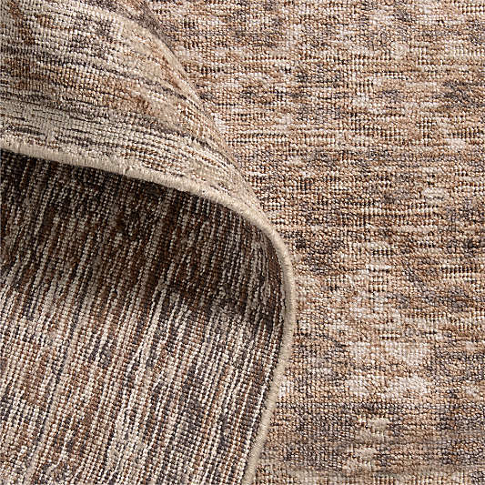 Reims Wool Blend Traditional Handwoven Brown Area Rug 8'x10'