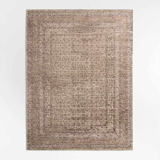 Reims Wool Blend Traditional Handwoven Brown Area Rug