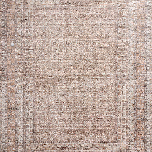 Reims Wool Blend Traditional Handwoven Brown Area Rug