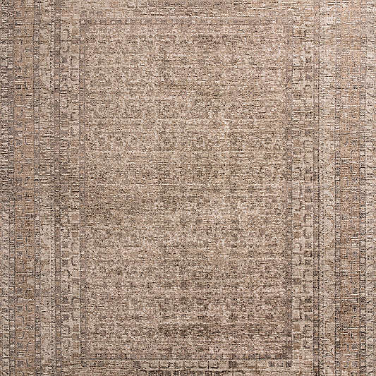 Reims Wool Blend Traditional Handwoven Brown Area Rug 10'x14'