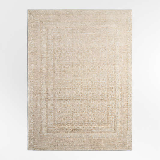 Reims Wool Blend Traditional Handwoven Ivory Area Rug