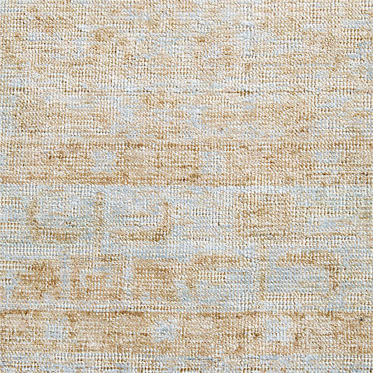 Reims Wool Blend Traditional Handwoven Light Blue Area Rug 6'x9'