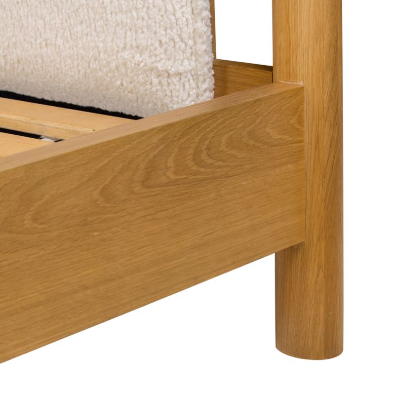 Reina Light Oak Wood Canopy King Bed