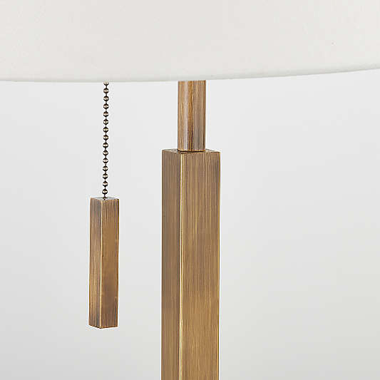 Reine Brass Table Lamp with White Shade