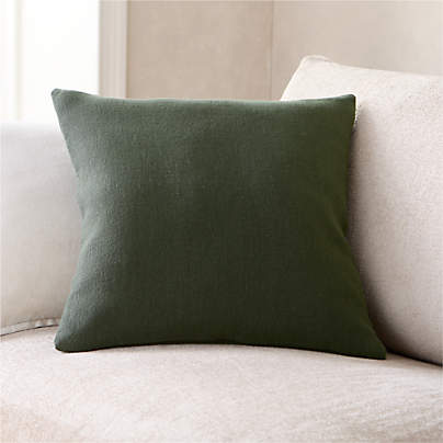 Relaxed Linen 20"x20" Ficus Green Layering Throw Pillow Cover
