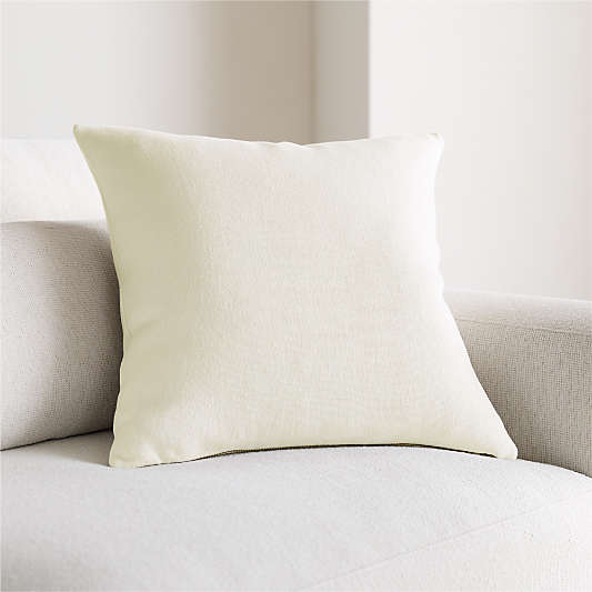 Relaxed Linen Layering 20"x20" Arctic Ivory Throw Pillow Cover