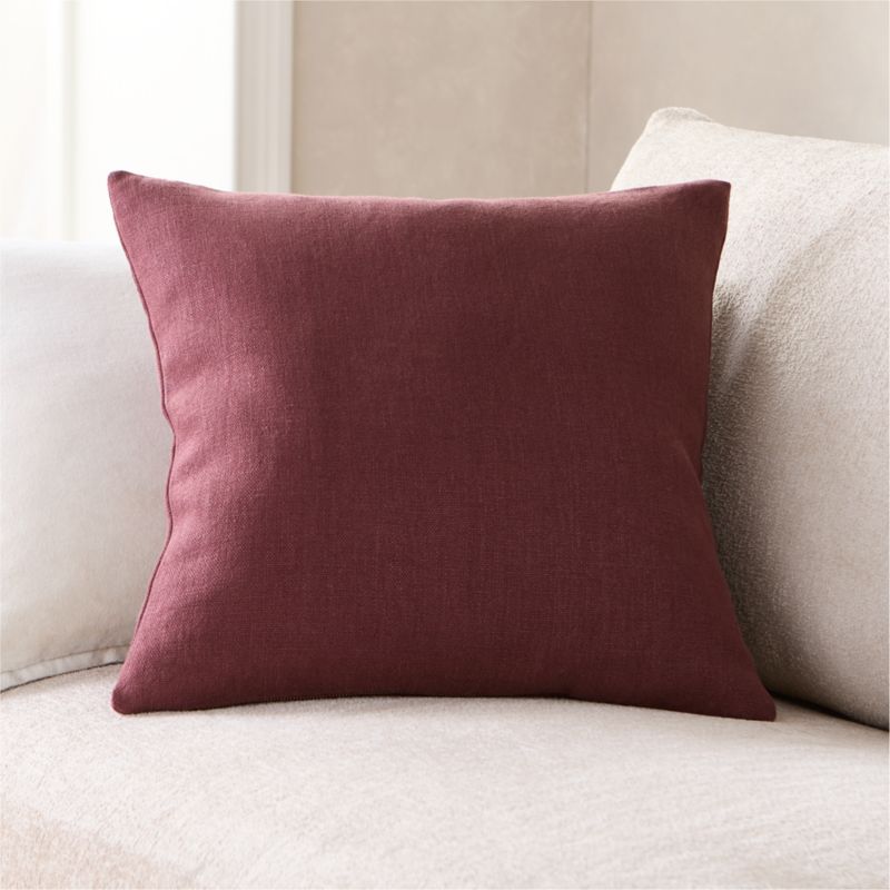 Viewing product image Relaxed Linen Layering 20"x20" Chestnut Red Throw Pillow Cover - image 1 of 12