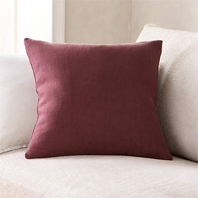 Relaxed Linen Layering 20"x20" Chestnut Red Throw Pillow Cover