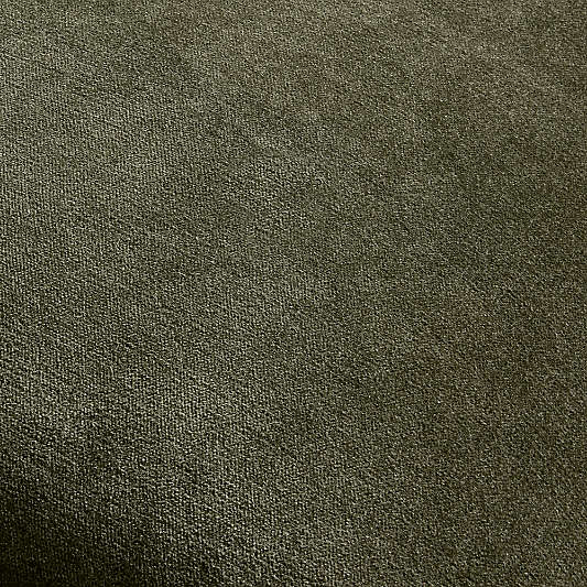 Relaxed Washed Organic Cotton Velvet 20"x20" Burnt Green Throw Pillow Cover