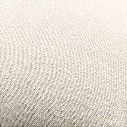 Relaxed Linen Layering 20"x20" Arctic Ivory Throw Pillow with Down-Alternative Insert