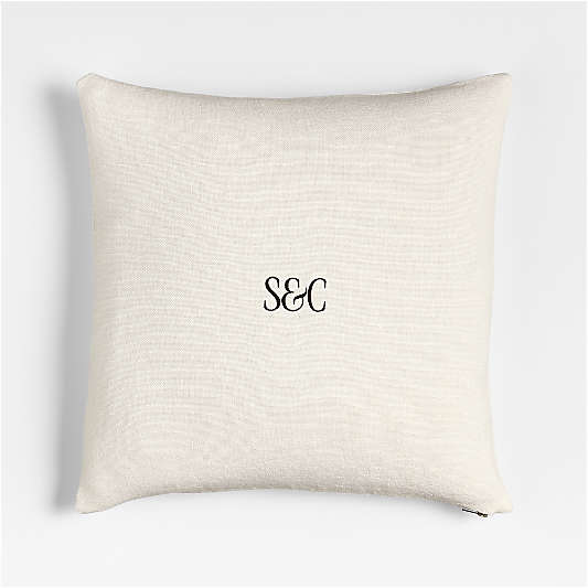 Relaxed Linen Layering 20"x20" Arctic Ivory Throw Pillow Cover